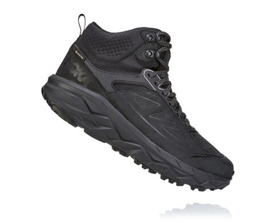 Sapatilhas Hoka One One Masculino Pretas - Challenger Mid Gore-Tex - 702-JANMLG